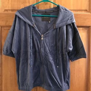 Victoria Secret Light Blue Lounge Velour Jacket